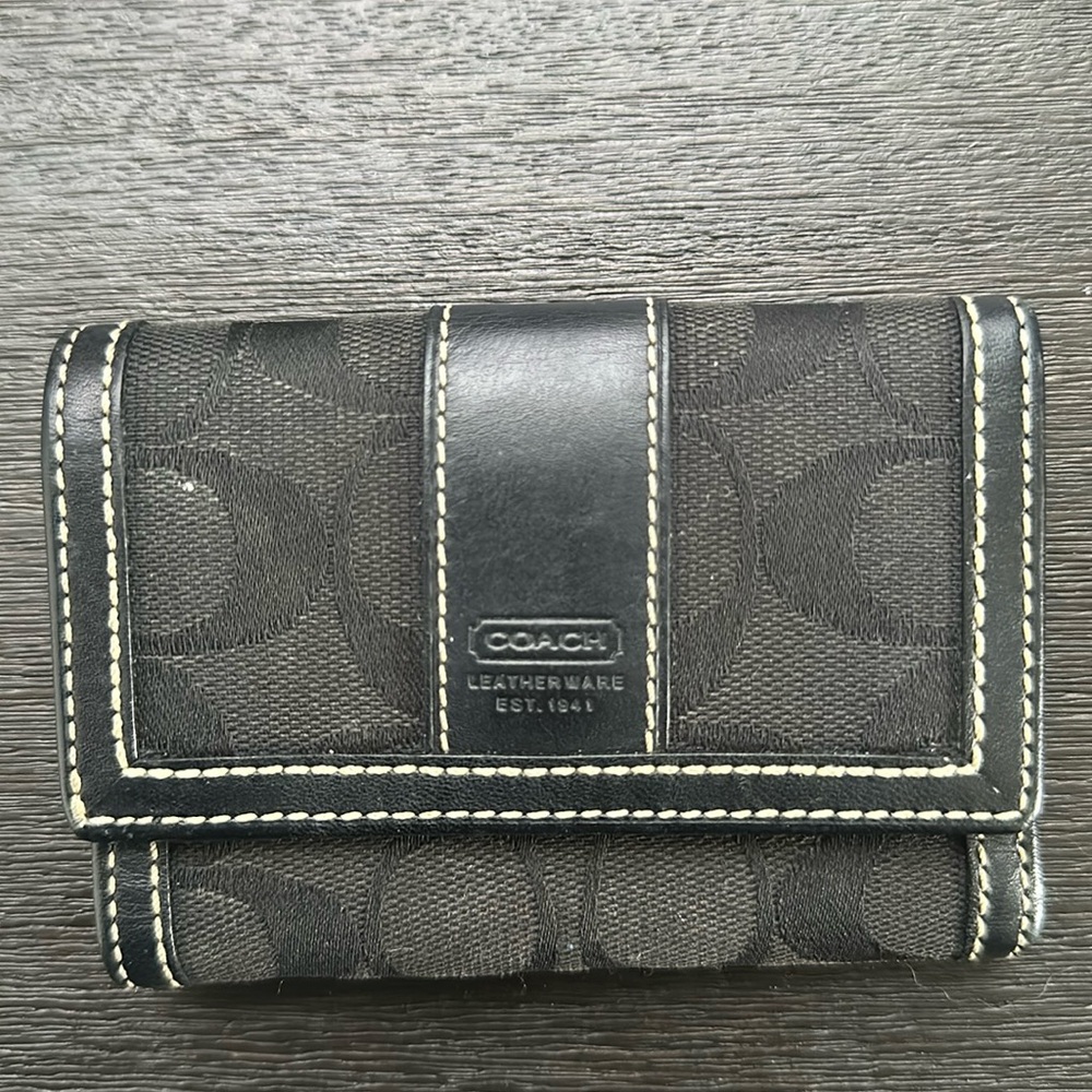 Coach tri fold wallet